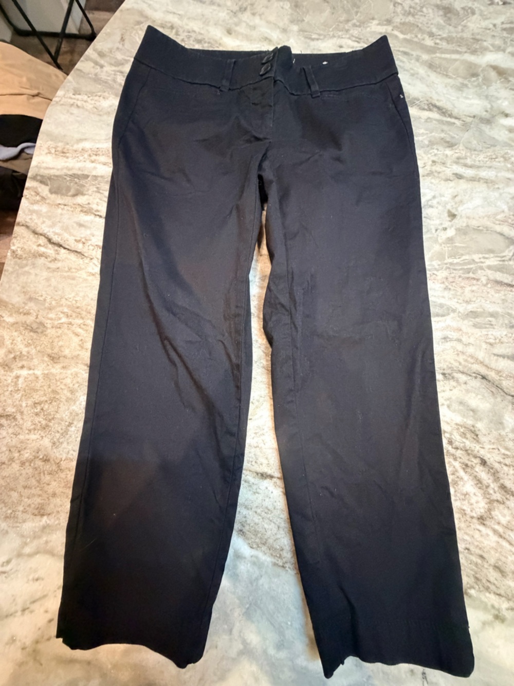 LOFT Modern Skinny Pants Womens 0 petite Black Stretch Ankle Work Career